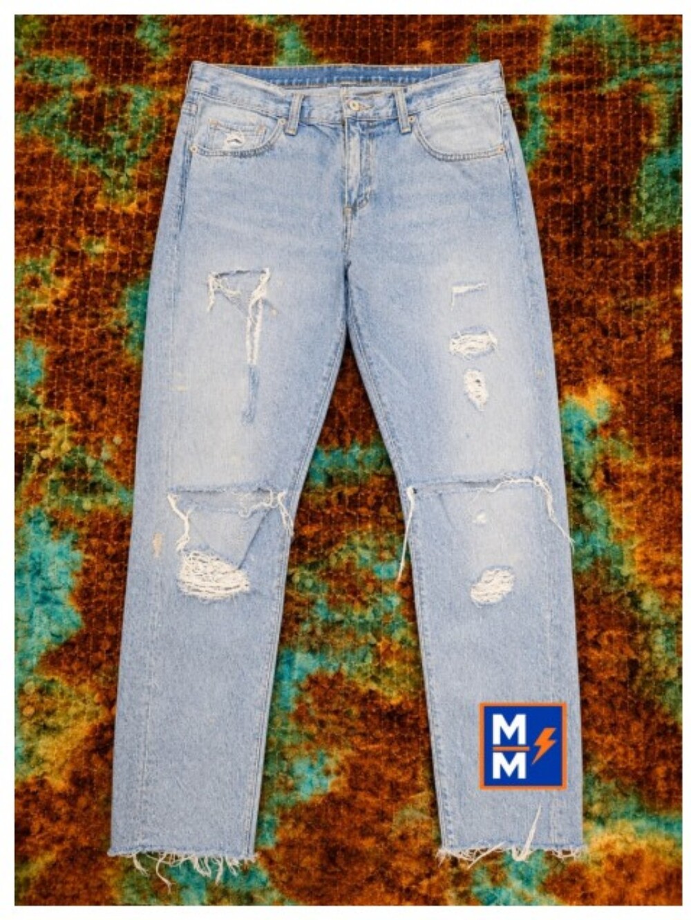 Lucky Brand Sienna Slim Boyfriend Distressed Cone Denim Jeans Raw Hem
